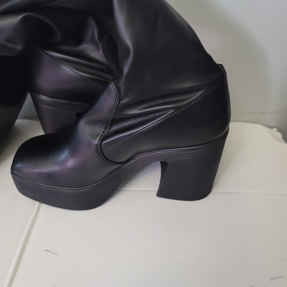 Steve Madden Phoenix Platform Faux Leather Knee High Boots - Picture 11 of 12